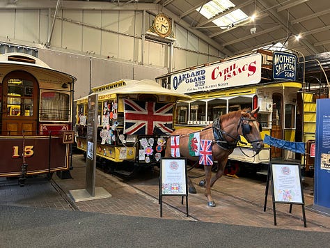 Trams in the Great Exhibition Hall. Images: Roland's Travels
