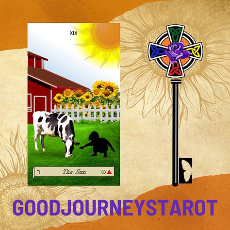 Six cards from the Good Journeys Tarot Deck: 