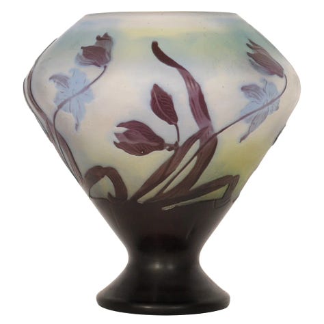 Emile Galle Glass Design and Art Nouveau furniture