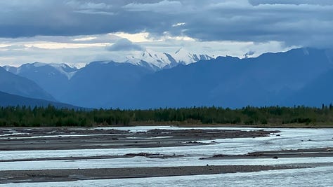 Photos of High peaks and mountain glaciers along the Alcan highway