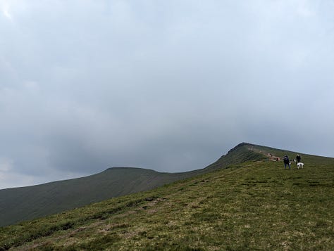 hiking on pen y fan in the brecon beacons