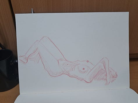 life model sketches in cardiff life drawing