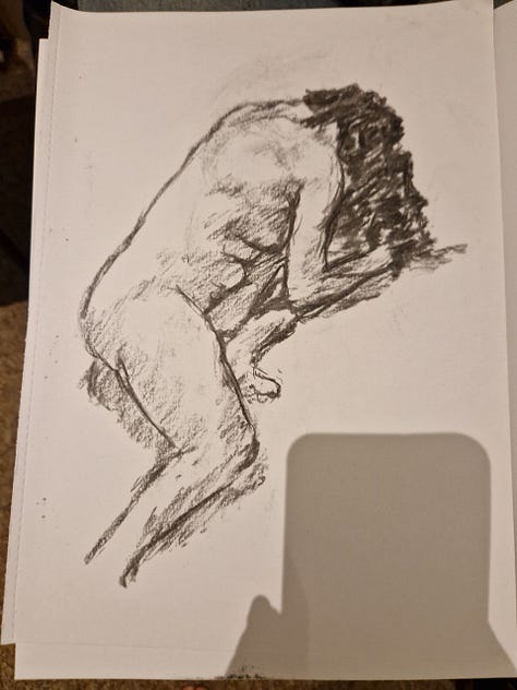 life model sketches in cardiff life drawing