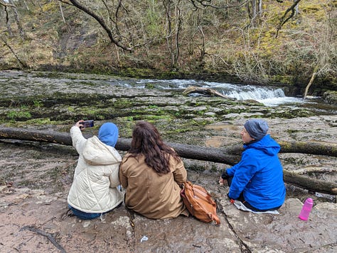 guided walk in the waterfalls area of the Brecon Beacons National Park