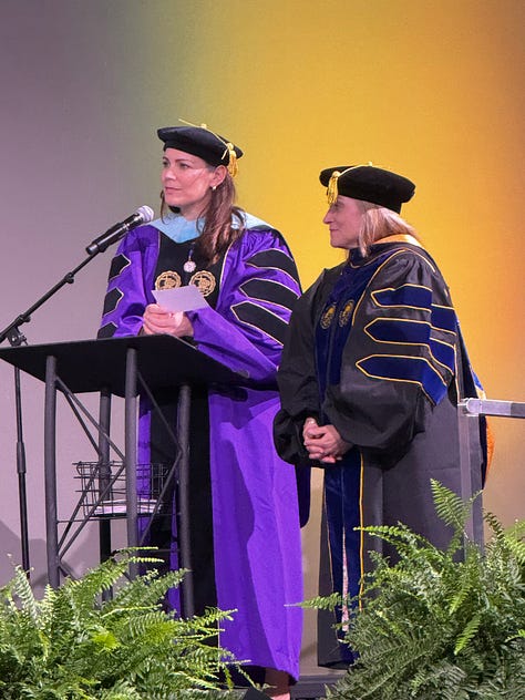 Photos of a college graduation