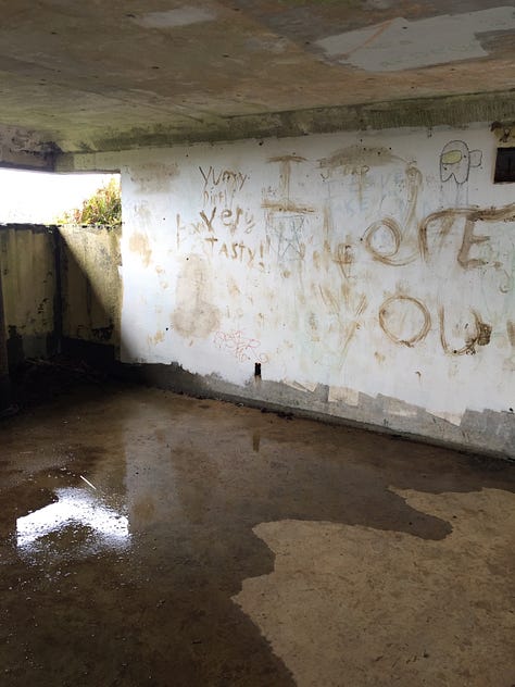 rusted doors and damp hallways
