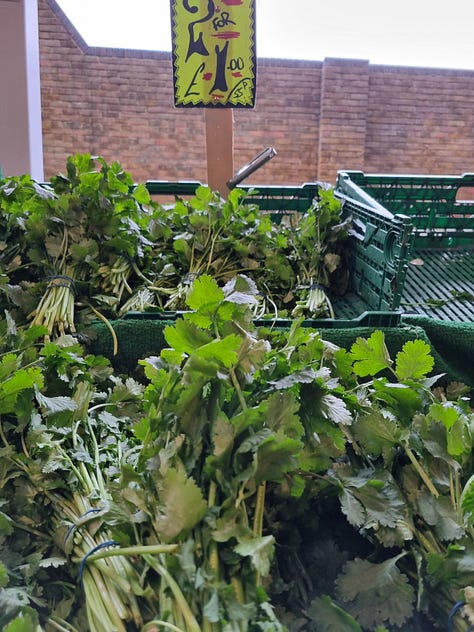 Queens Market fruit and vegetable stalls, East London