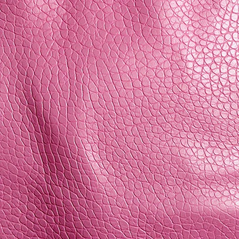 Pink leather, shiny steel, red plastic zigzags textures