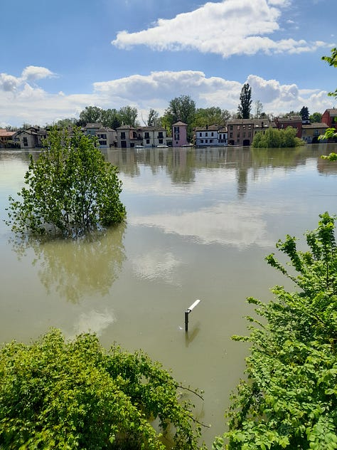 La piena del Ticino a Pavia