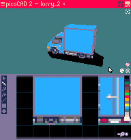 picocad 2 model, texuring, and overview