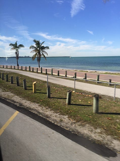 Miami when tennis was played at the beach!