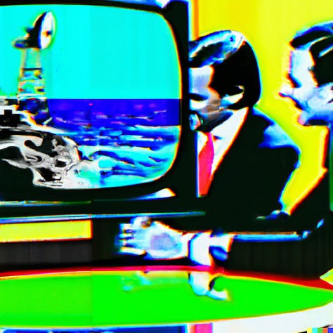 Paesaggi TV di Mario Schifano generati con Intelligenza Artificiale Generativa