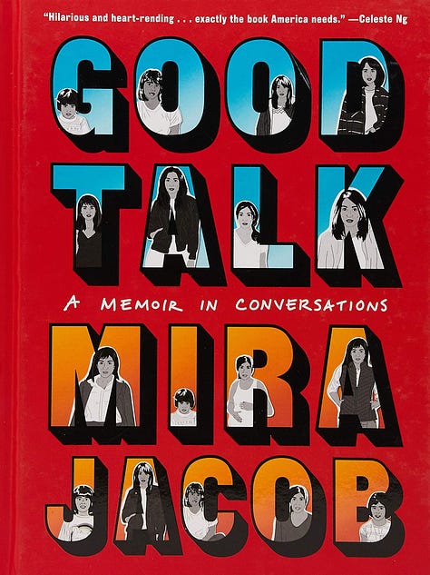 Good Talk by Mira Jacob, Big Magic by Liz Gilbert & Wintering by Katherine May