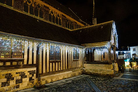 Outside the Sainte-Catherine church in Honfleur