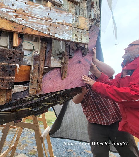 Ancient boatbuilding skills at work reconstructing the 90 year old STEADFAST