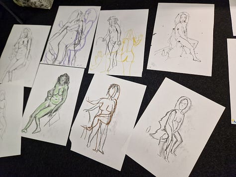 life drawing female nude cardiff aberdare
