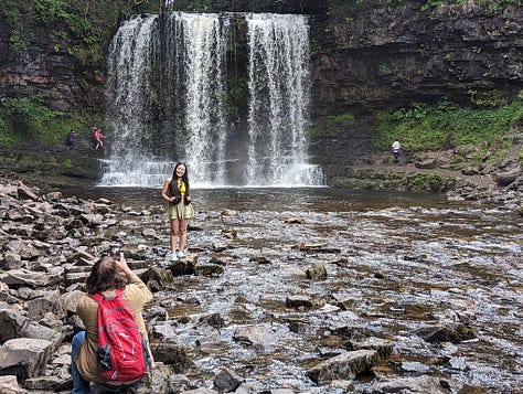 guided walk waterfalls brecon wales 