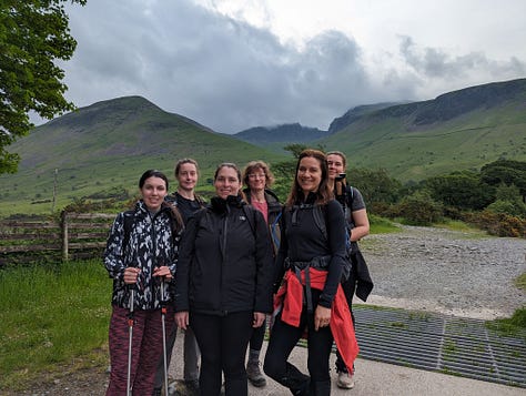 hikers on scafell pike