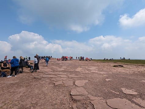 hiking on pen y fan in the brecon beacons