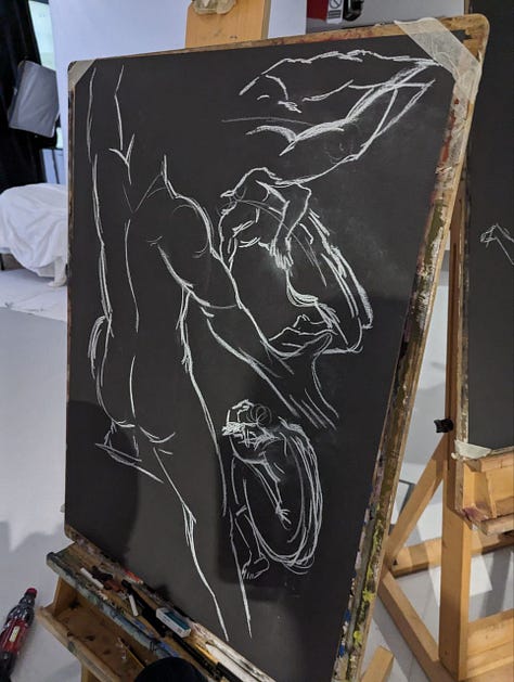 nude model posing for drawing cardiff