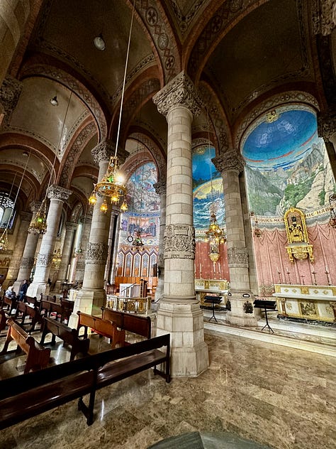 Hiking to the Tibidabo in Barcelona, Catalonia, Spain