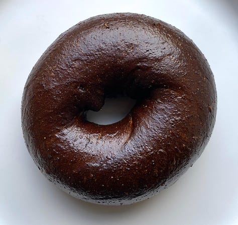 Blazing Bagels' pumpernickel bagel