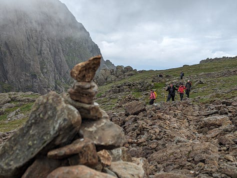 hikers on scafell pike