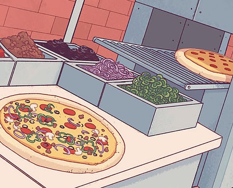 screen grabs of good pizza, great pizza