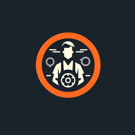 Bank / supermarket / car mechanic minimal line logo prompts