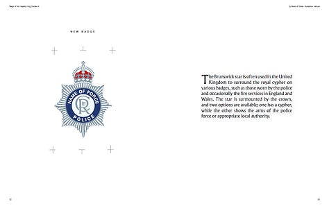 Extracts from the Guidance on State Symbols relating to the police force use of the Crown, Cypher and Brunswick Star.