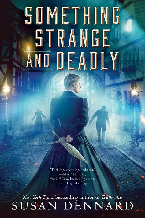 Covers for Something Strange & Deadly, A Darkness Strange & Lovely, and Strange & Ever After