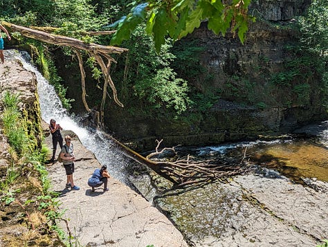 waterfall walking in the brecon beacons