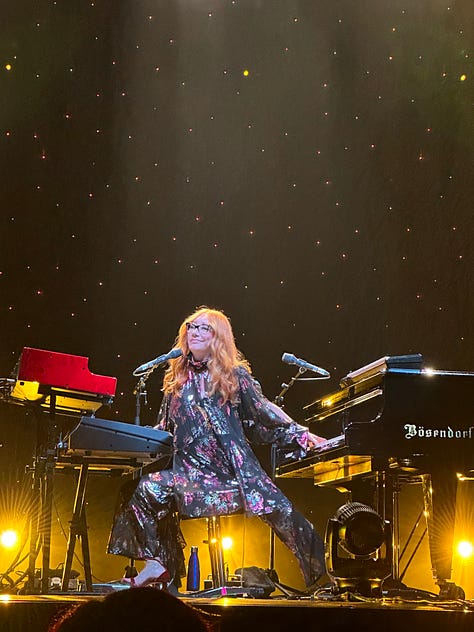 L to R: Tori Amos in Rochester Hills, MI; Jason and I at Red Rocks; Tori in St. Louis