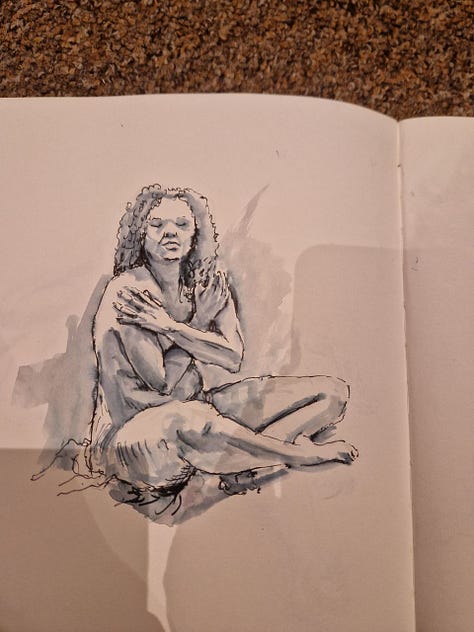 life model sketches in cardiff life drawing