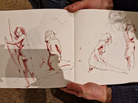 life drawings from merthyr college cardiff life models