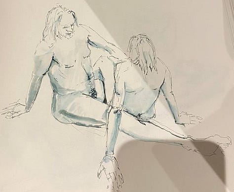 life model sketches in cardiff life drawing