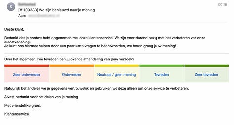 Klanttevredenheidsonderzoeken... Pffff...