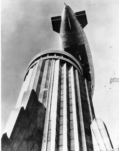 Empire State Building with Zeppelin docking