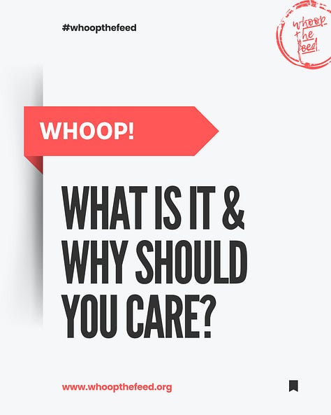 A six page deck explaining what is 'whoop!' and why you should join it.