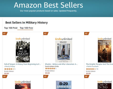 Amazon Best Seller List featuring Kharkiv: Before & After Liberation.