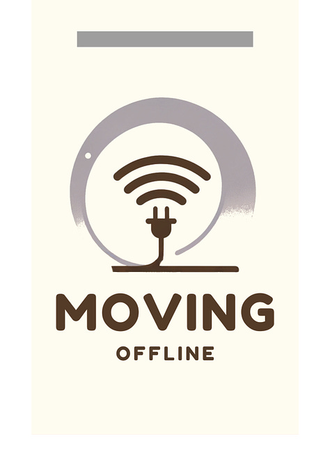 A magazine layout for the moving offline newsletter printed edition