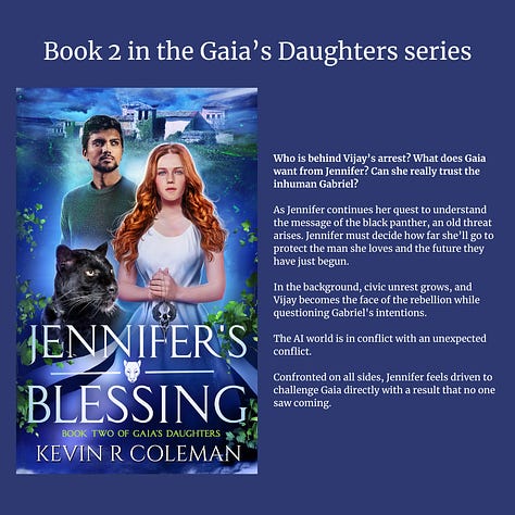 Book Cover and Blurbs of Jennifer's Vow, Jennifer's Blessing, and Jennifer's Destiny by Kevin R Coleman