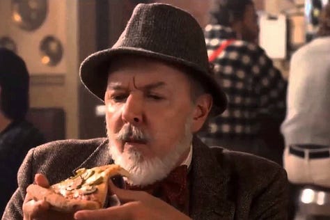  A food critic tries the famous Mystic Pizza, with Julia Roberts in Mystic Pizza (1988)| Film Flavor: A Newsletter Surveying Food in Film