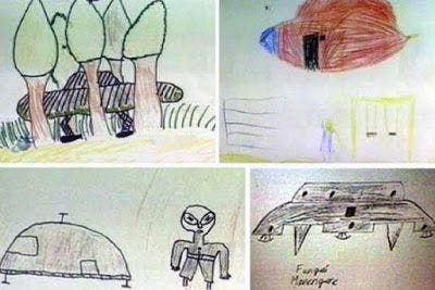 Dibujos de los niños del Caso Ovni Ariel 