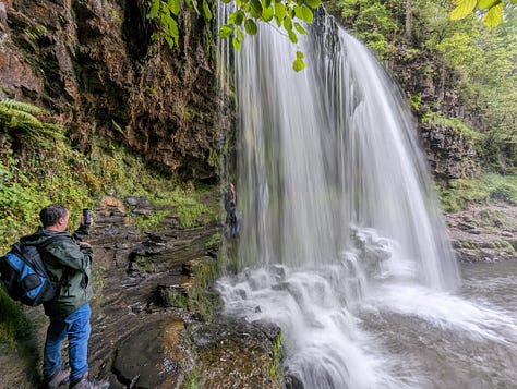 guided walk waterfalls brecon beacons