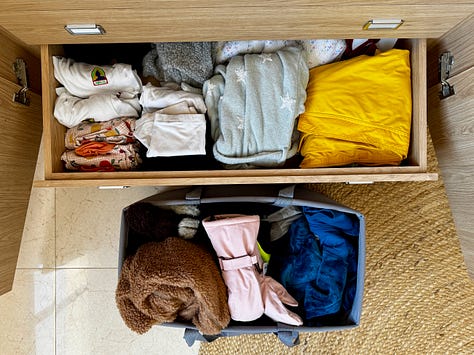 Closet organization for off-season clothing