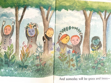 Pages from I Want to Paint My Bathroom Blue by Ruth Krauss and Maurice Sendak