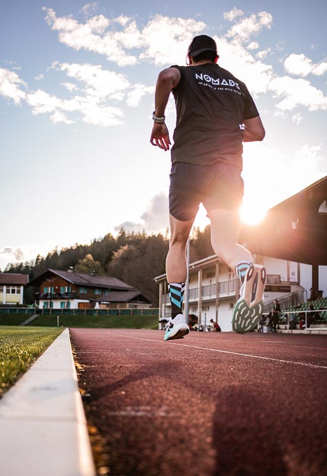 A selection of beautiful track photos showing mountains in the background