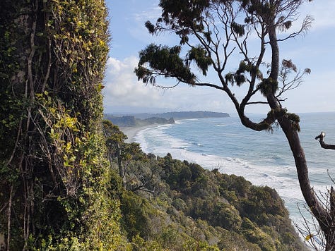 Ōkārito to Three Mile Beach, via the pack track