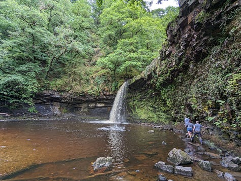 guided walk brecon beacons waterfalls